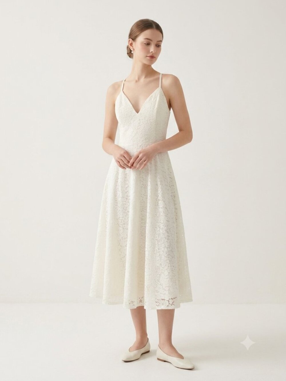 Showpo Dress White Lace Midi Wedding Balletcore Halter 12 NWT